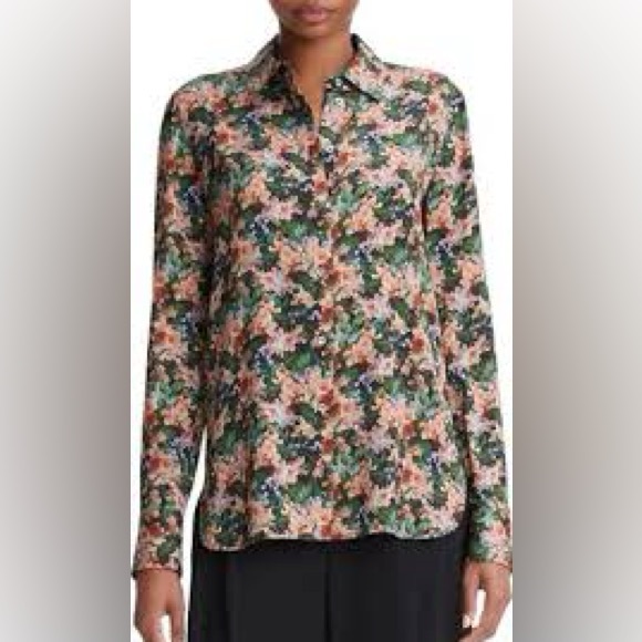Vince Tops - Vince Wild Primrose Floral Silk Blend Shirt Size L